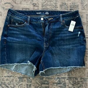 Old Navy size 14 curvy Jean shorts dark wash